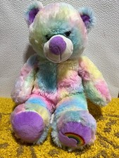 cuddles and friends Pastel rainbow bear Soft Plush Toy 15”