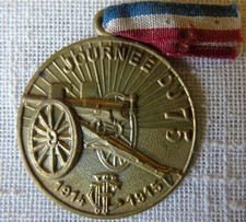 WW1 French War Effort Fundraising Medallion "Journee Du 75" Field Guns 1914-15