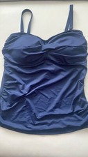 BNWT M&S navy tummy control padded bandeau multiway strapless tankini top 8 - 18