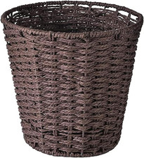 Round Wicker Waste Paper Bin