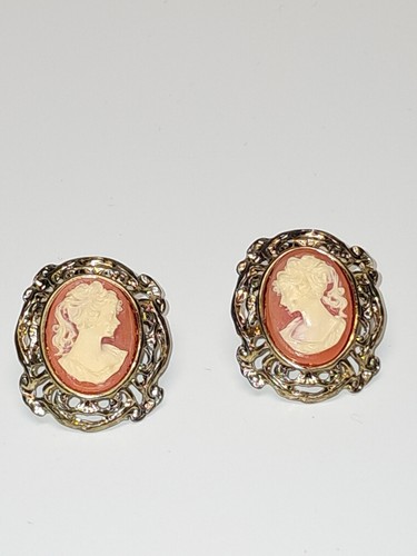 Vintage style cameo stud - vintage,