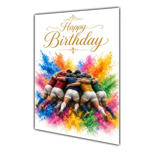 Happy birthday rugby scrum - birthday,