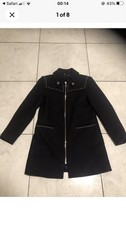 Ladies Black Heavy Zara Wool Coat, Size S, RRP: £119 + Free Tops