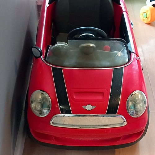 Red mini style kids push - red, along