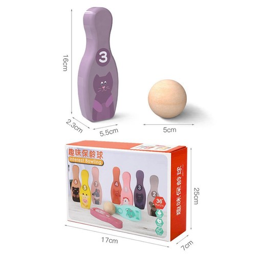 Kids colorful animal - animal, bowling