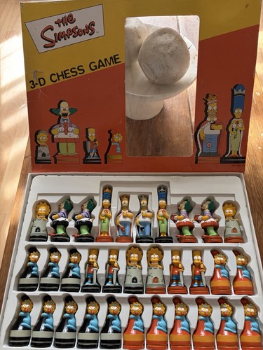The simpsons chess set - the,