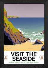 visit the Seaside Framed Wall