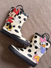 Disney Girls NEXT Minnie Mouse Daisy Duck Wellies. UK Size 2 BNWOT
