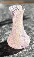 Caithness style Lilac/White Swirl Bud Vase