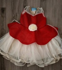 White & Red Party Frock For
