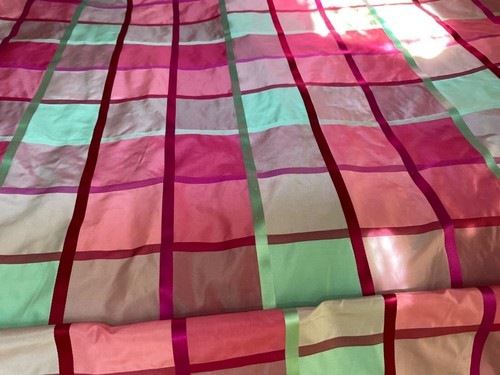 Silk pink aqua light - aqua, green