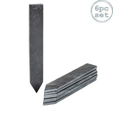 6x Slate Plant Markers Rustic