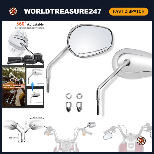 Long stem rearview mirrors - stem,