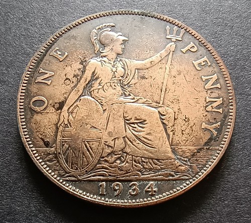 1934 one penny - king, v