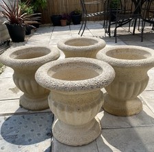 Round Stone Garden Planter Gardens Of Stone