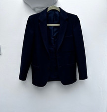 Beau Brummel Boys Dark Navy Wool Blend Blazer  - Size 8
