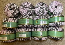 Bamboozle 100% Bamboo Yarn. 12x 50g Balls. In Pink Grey & White Mix. New