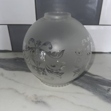 Vintage Acid Etched Glass Light shade