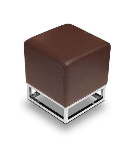 Cube stool genuine cow - genuine,