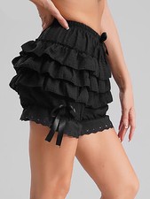 Women Ruffled Frilly Knickers Panties Burlesque Bloomer Dance Shorts Pettipants