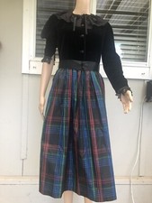 Vtg 80s Black Velvet And