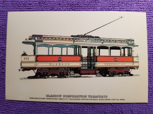 Postcard of tram - x,