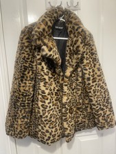 Leopard Print Faux Fur Coat