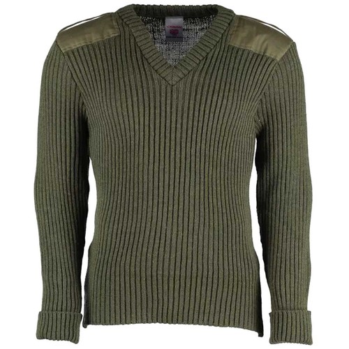 Woolly pully neck army - woolly, v-neck