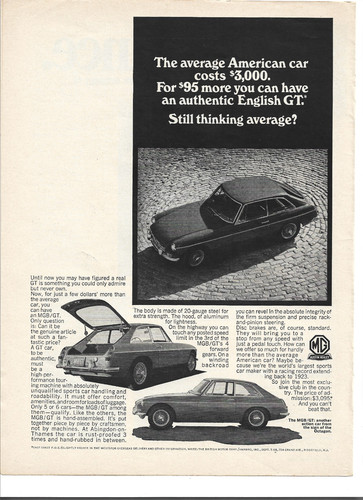 Orig 1967 mgb gt vintage - mg,