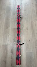 1pc SNOOKER CUE / POOL CUE CASE - RED &  BLACK LEATHER - HOLDS 2 CUES TO 61”