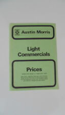 AUSTIN MORRIS LIGHT COMMERCIALS PRICE LIST15  FEB 1974 CLASSIC MINI VAN PICK UP