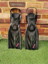 TUSA XPERT ZOOM SPLIT FINS OPEN HEEL IN VGC AS SHOWN SIZE M-ML UK 7-10