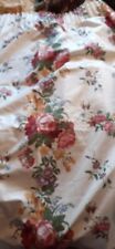 LAURA ASHLEY VINTAGE RETRO FABRIC 1985 PINK ROSES 30"W X 54"L 100% GLAZED COTTON