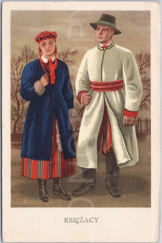 Vintage postcard polish folk - polish,