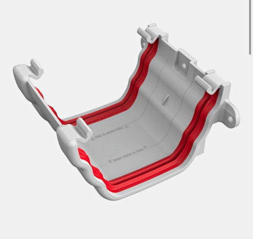 White freeflow ogee plastic - white,