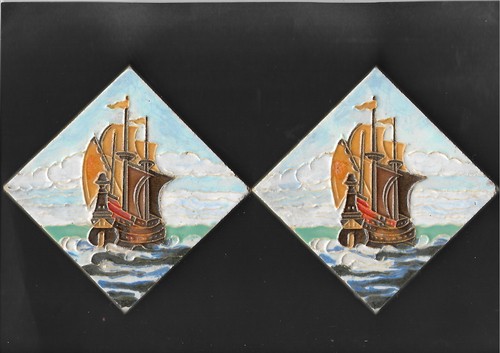 Two 1930s art - 1930s, galleon