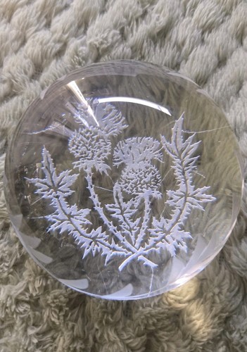 Edinburgh crystal paperweight - crystal,