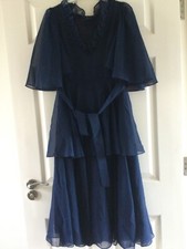 Vintage 80s Navy Chiffon