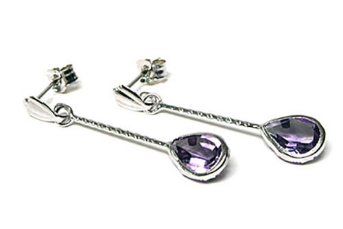 9ct white gold amethyst - gold,