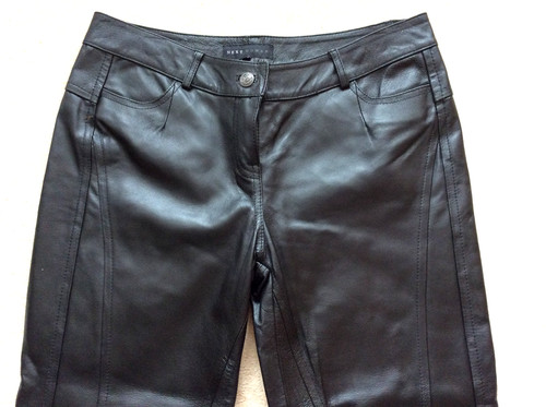 Next black real leather - next,