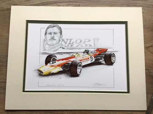 Graham hill lotus 49b art - hill,