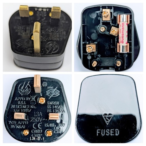 Black mains 13a - black, grade