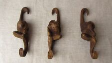 Vintage, Set Of 3, Carved