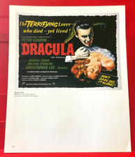 Dracula Peter Cushing Hammer Movie/Film Poster Art PICTURE / PRINT 12" x 9.5"