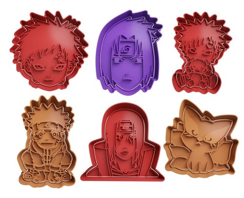 Naruto cookie cutters insert - cookie,