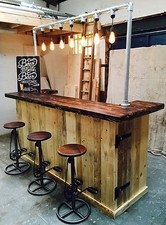 Portable Mobile Bar Home Bar Coffee Bar Shop Display Rustic Industrial Gin Bar