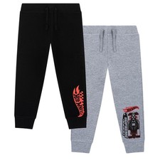 Hot Wheels Boys Jogging Bottoms Pack of 2, Multipack Tracksuit Bottoms Joggers