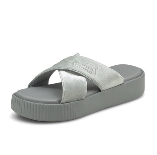 Puma platform velvet slides - puma,