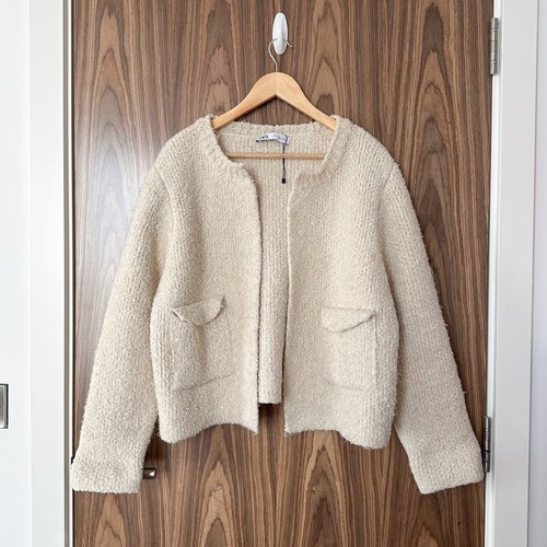 Zara cream ecru boucle - zara,
