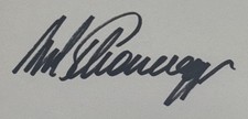 ARNOLD SCHWARZENEGGER SIGNED